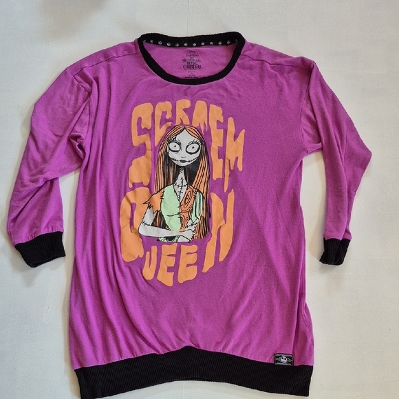 Disney Purple Nightmare Before Christmas Pajama Shirt - Picture 1 of 5